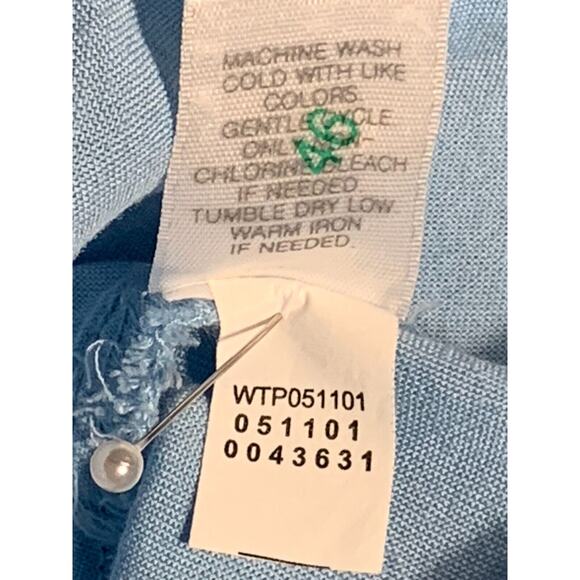 J.Jill Pure Jill Button Up Top Women Size XL Blue 100% Lyocel Long Sleeve - Picture 9 of 13